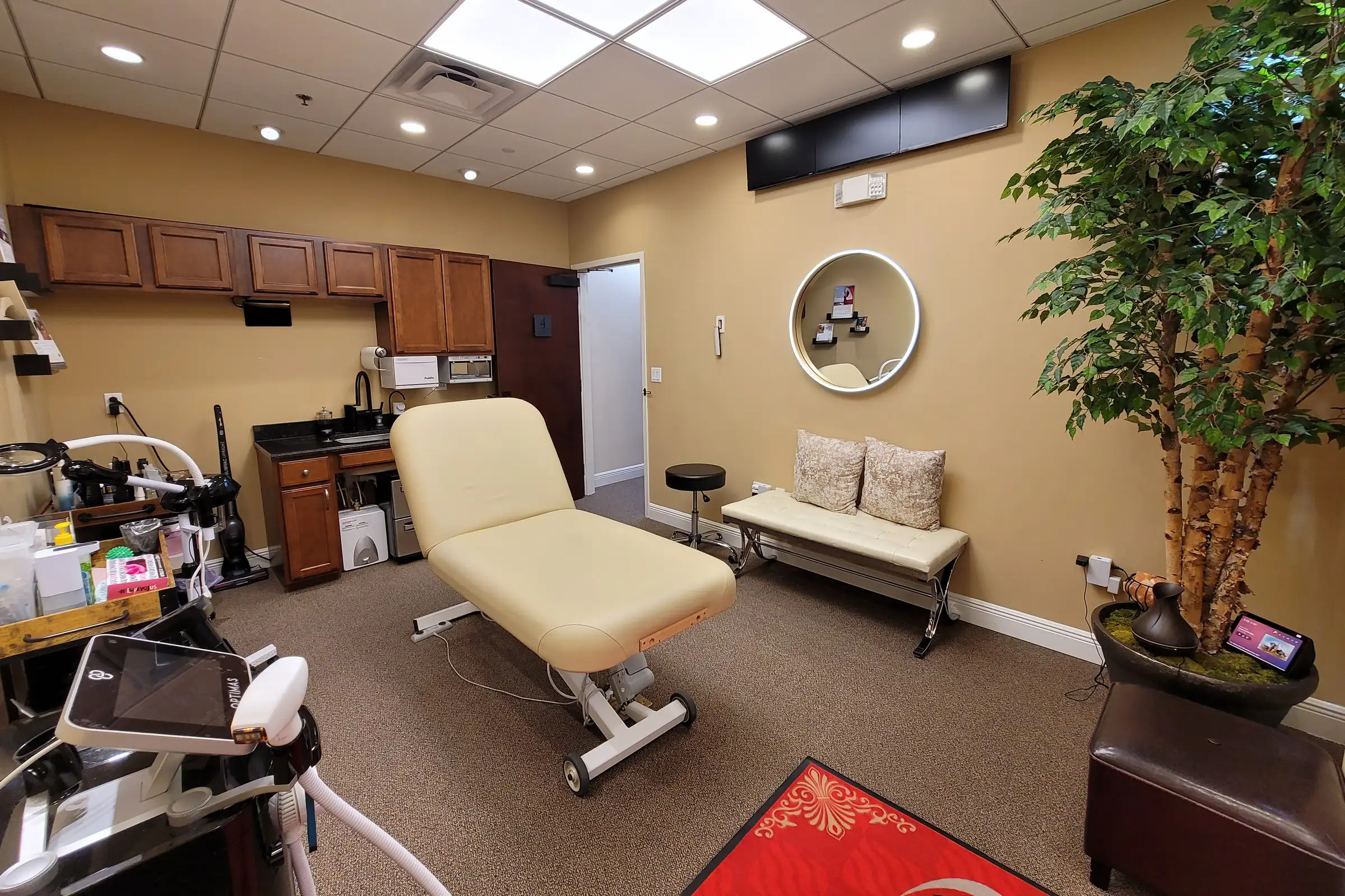 A treatment room at Trandi Med Spa in Oviedo